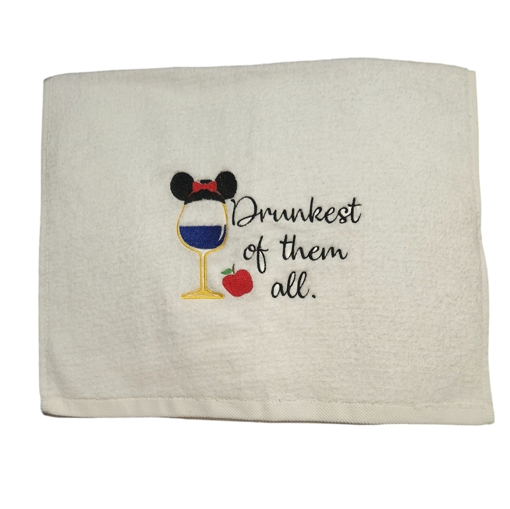 Drunkest Of Them All Embroidered Hand Towel
